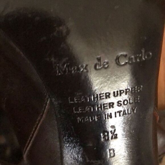 Vintage Max De Carlo unique leather boots with fur trim 8.5 - Picture 5 of 8